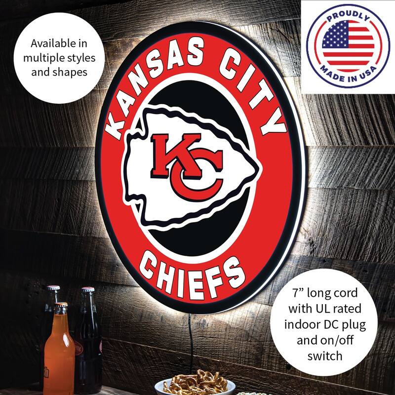 Kansas City Chiefs LED Lighted Sign