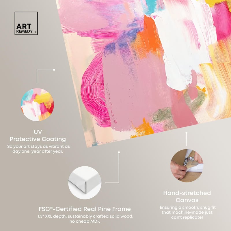 Pastel Riot II Colorful Canvas by Art Remedy, Gallery Wrapped