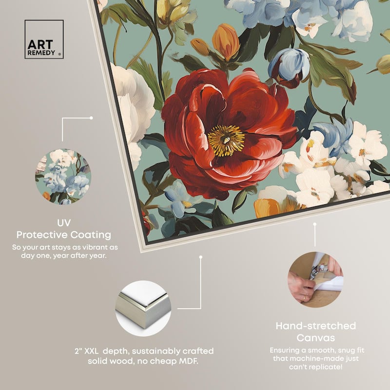 Floral Tapestry II Canvas by Art Remedy