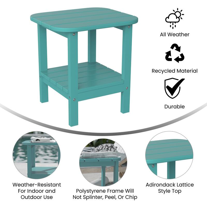 All-Weather Adirondack Style Patio Side Table