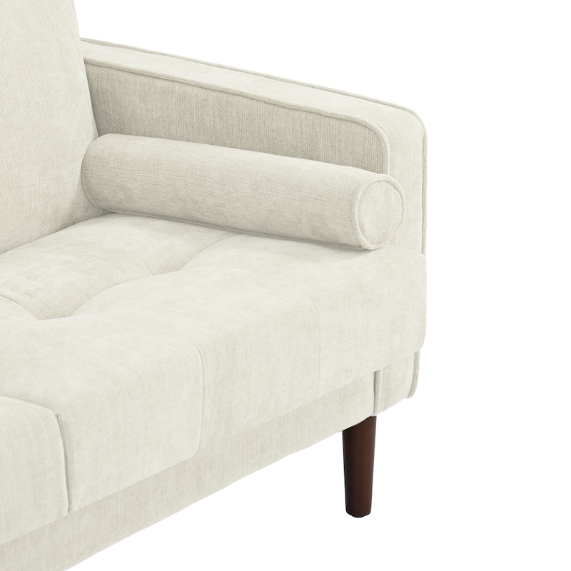 62.5'' W Corduroy Couch Upholstered Square Arm Sofa