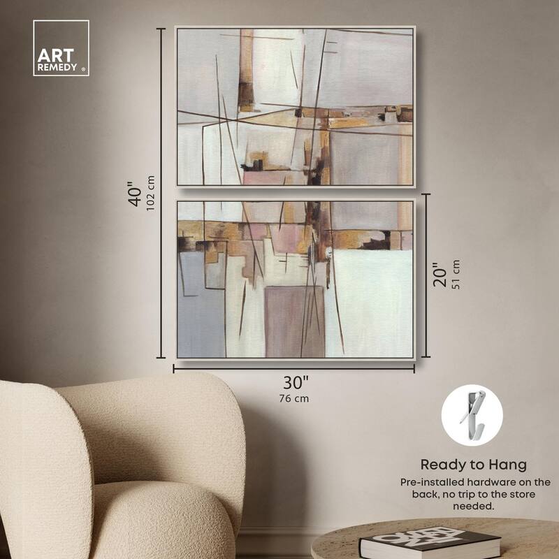 Unspoken Thoughts II Canvas Set of 2 by Art Remedy