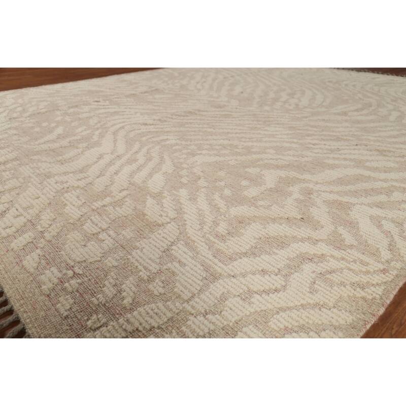 Moroccan Abstract Area Rug Handmade Wool Carpet - 7'11"x 9'7"