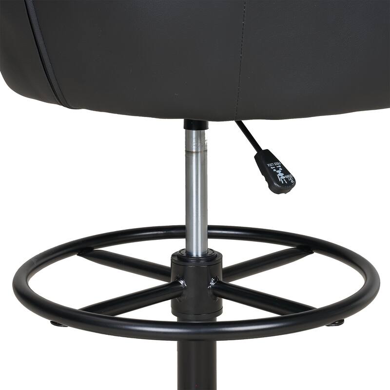 VECELO Swivel Wingback Tilting Drafting Chairs 32.28"-40.16" Adjustable Height Diamond Tufted Back Naihead Home Office Chairs