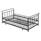 preview thumbnail 5 of 40, Metal Daybed with Trundle Bed and Curved Handle