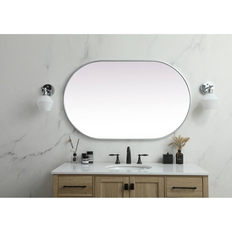 Elegant Lighting MR2A3048 Asha 30" W x 48" H Oval Framed Bathroom