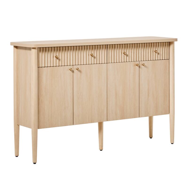 Walker Edison Modern Fluted Wood Buffet Sideboard with Storage