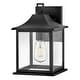 preview thumbnail 1 of 3, Lark 81590 Nolan 12" Tall Outdoor Wall Sconce with Clear Glass Shade Black