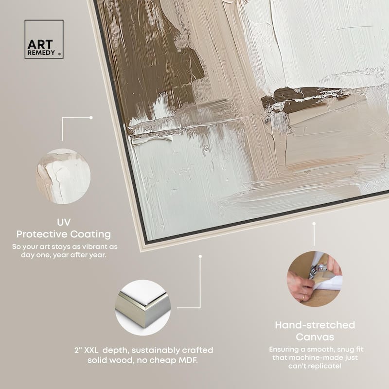 Pale Textured Silence I Canvas by Art Remedy