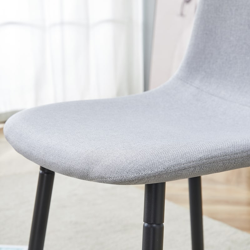 Dining Room Chairs Set of 6 with Rounded Back, Kitchen Upholstered Side Chair, Visitor Chair, Decorative Chair