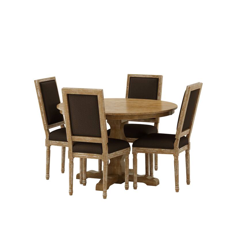 Remuda Upholstered 5 Piece Circular Dining Set by Christopher Knight Home