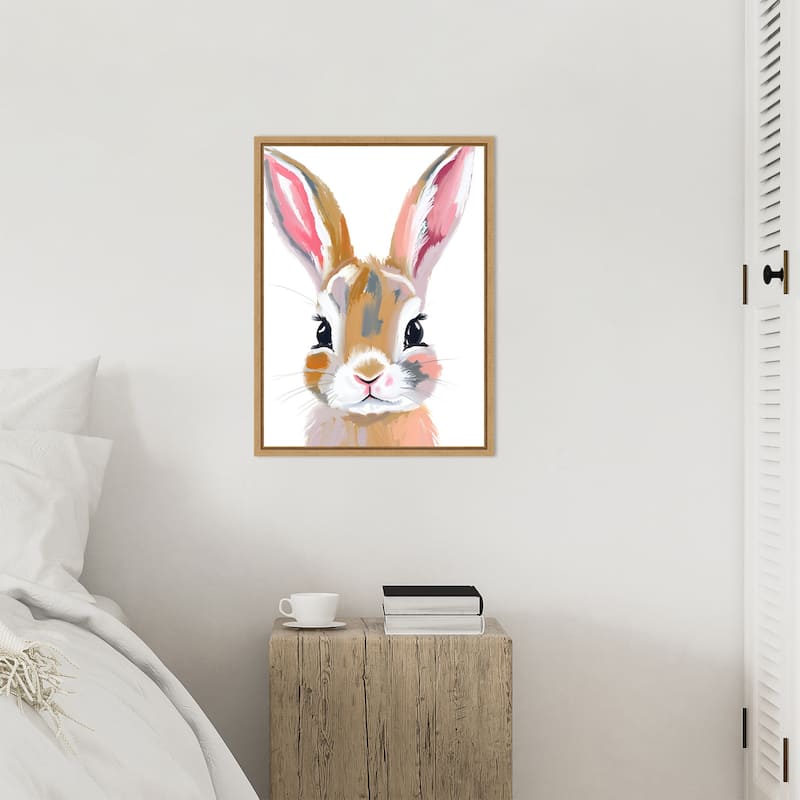 Bunny by Ohkimiko Framed Canvas Wall Art