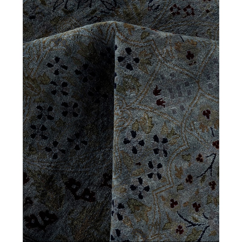 Overdyed One-of-a-Kind Hand-Knotted Area Rug - Gray - 9' 10" x 17' 10"