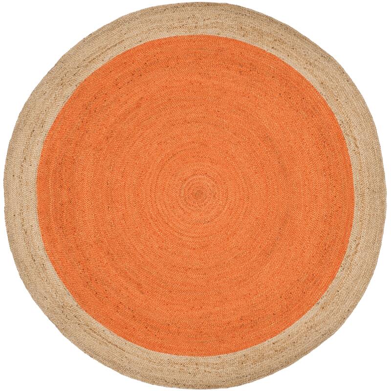 SAFAVIEH Handmade Natural Fiber Charlyne Bordered Round Jute Rug