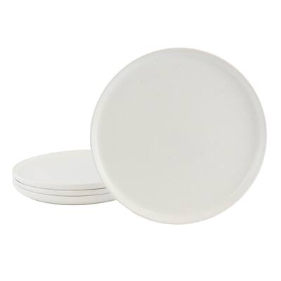 Our Table Landon 4 Piece 8.4 Inch Round Stoneware Salad Plate Set in Sea Salt