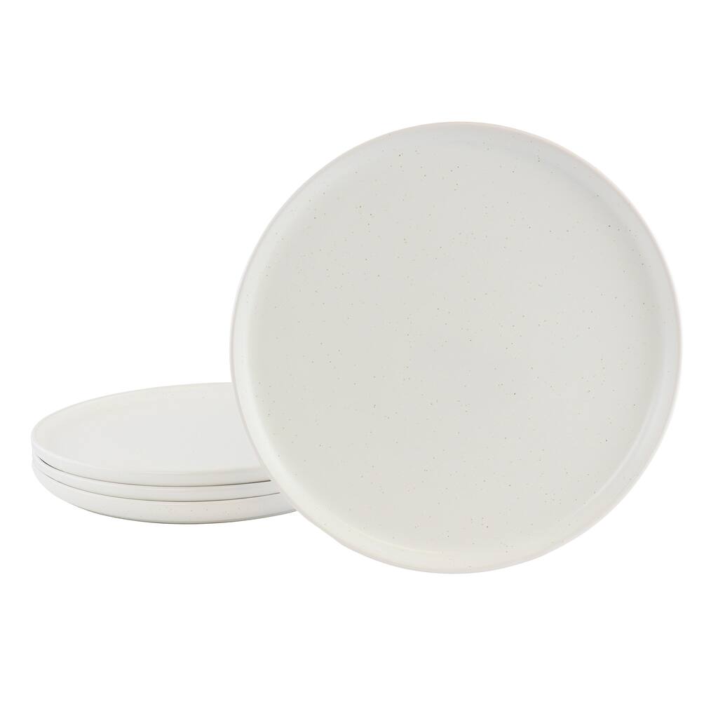 Our Table Landon 4 Piece 8.4 Inch Round Stoneware Salad Plate Set in Sea Salt