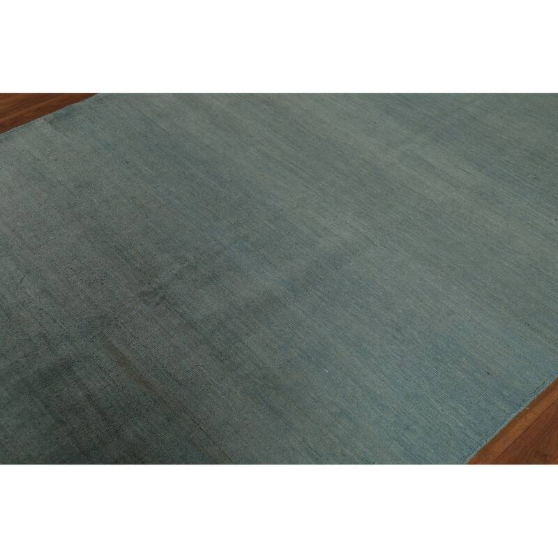 Aqua Blue & Green Modern Gabbeh Oriental Area Rug Handmade Wool Carpet - 4'10" x 6'10"