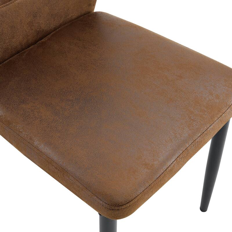 Round Dining Table Set for 4, Modern Glass Dining Room Table with 4 Chairs, 5 Piece Kitchen Table and Chairs Set for Small Space