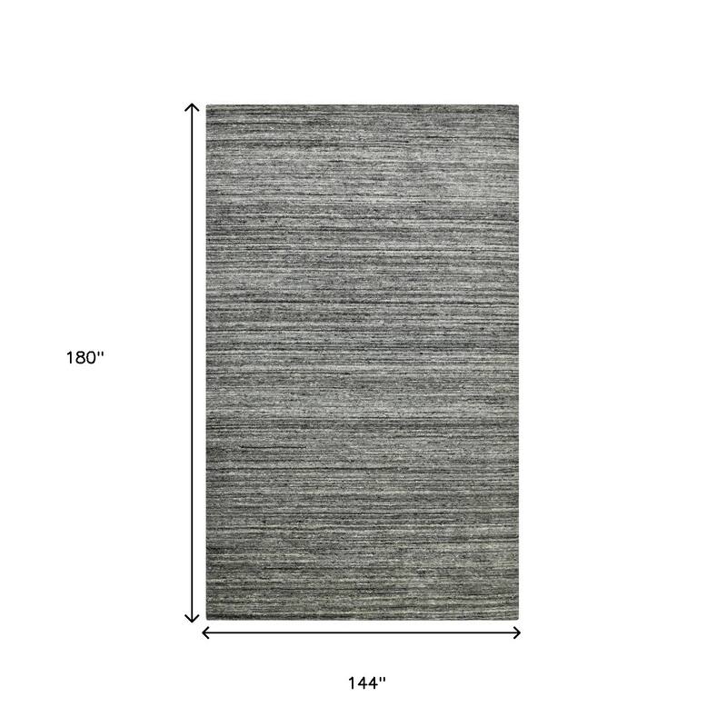 HomeRoots Striped Transitional Rectangle Area Rug