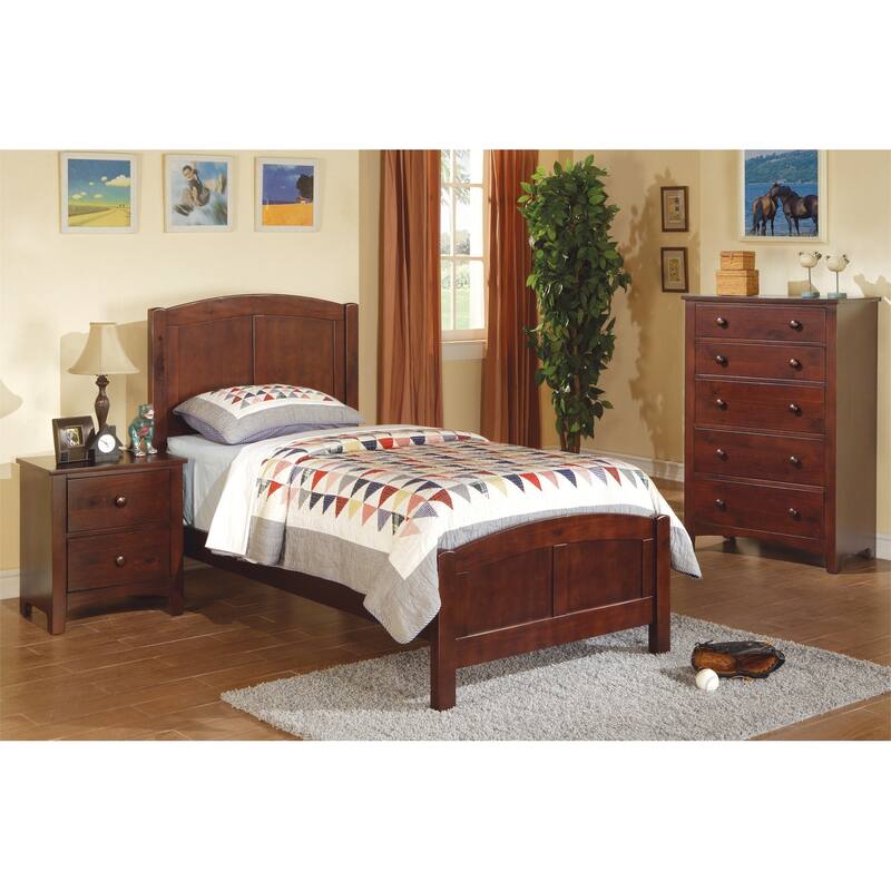 2-Drawer Traditional Design Solid Wood Nightstand 24.8 in. H X 22 in. W X 16 in. D
