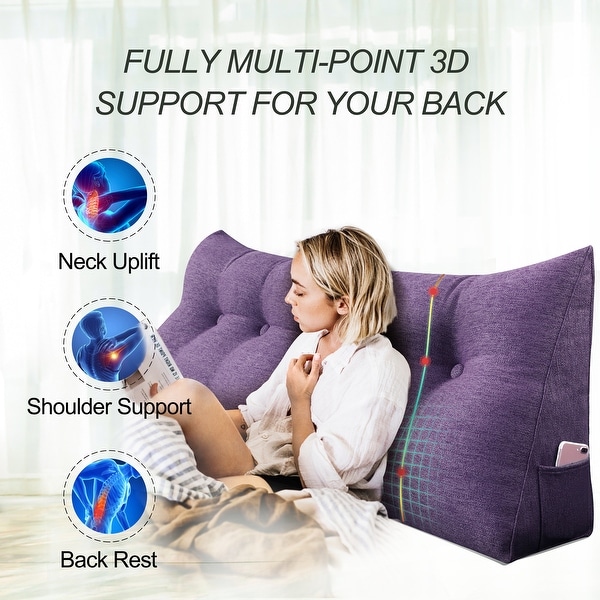WOWMAX Bed Rest Wedge Pillow Headboard Reading Cushion TV Watching Support On Sale Bed Bath Beyond 33890518