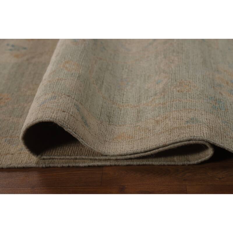 Vegetable Dye Oriental Oushak Turkish Area Rug Handmade Wool Carpet - 9'6"x 12'6"