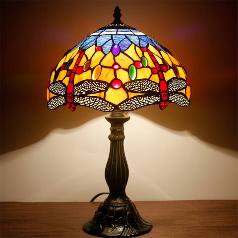Stained Glass Bedside Table Lamp Reading Desk Lamp