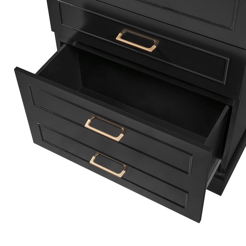 Bathroom Storage Cabinet with Drawers and Adjustable Shelf, Clothes Cabinet Floor Cabinet with Anti-Tip Kit