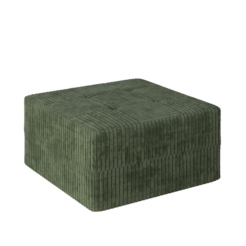 130.3" U-Shaped Corduroy Modular Sectional Sofa with Sleeper