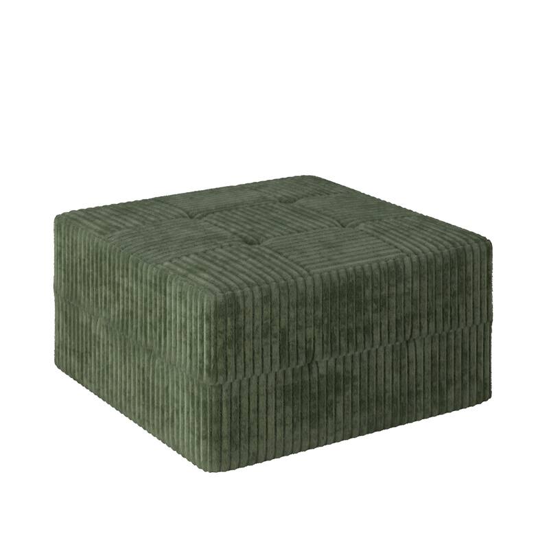 97.3" L-Shaped Corduroy Modular Sectional Sofa with Sleeper