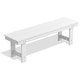 preview thumbnail 62 of 94, 6-Piece HDPE Outdoor Dining Table Sets with Umbrella Hole - 1-Table 4-Chairs-1-Bench