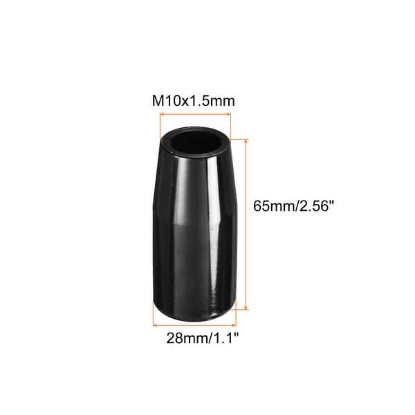 Female Threaded Hand Knobs Cylinder Handles for Mechanical - Black ...