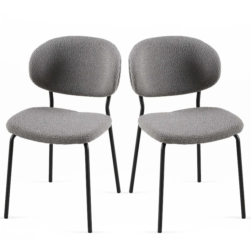 Boucle Fabric Dining Chairs