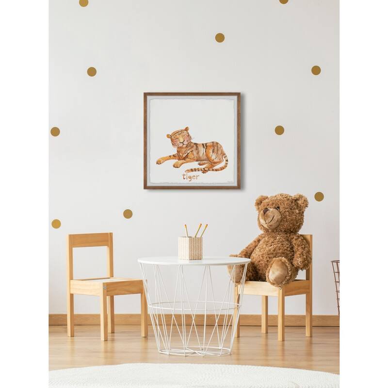 Hello Little Tiger Framed Wall Art, Elegant Home Touch - Sophisticated Artwork for Refined Décor