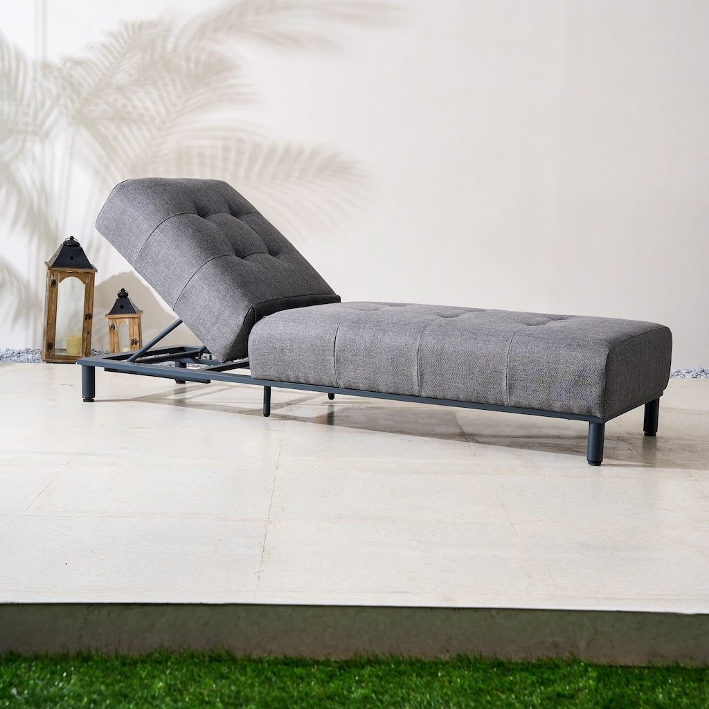 Aluminum Upholstered Chaise Lounge with Advanced Fabric and Structure
