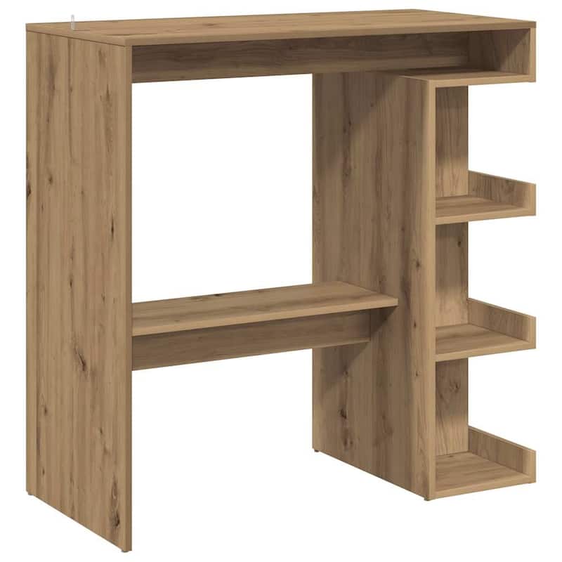 vidaXL Bar Table Artisan oak Engineered wood Medium Bar Table - 18.9 x 39.4 x 40.0 in
