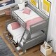 preview thumbnail 13 of 42, Elegant Pine Wood Full Size Loft Bed with Ladder, Solid Construction, Stability, Health and Comfort