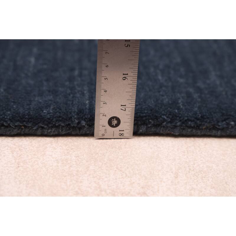 ECARPETGALLERY Hand Loomed Kashkuli Gabbeh Navy Wool Rug - 4'11 x 7'10