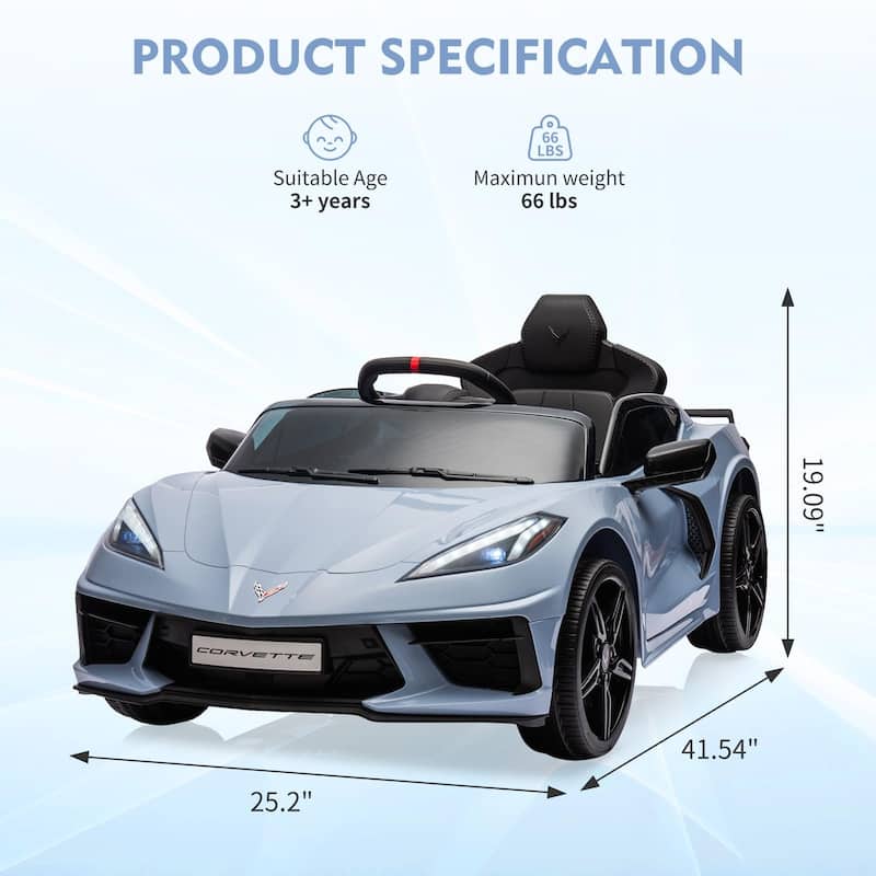 12V Kids Ride on Car Licensed Corvette