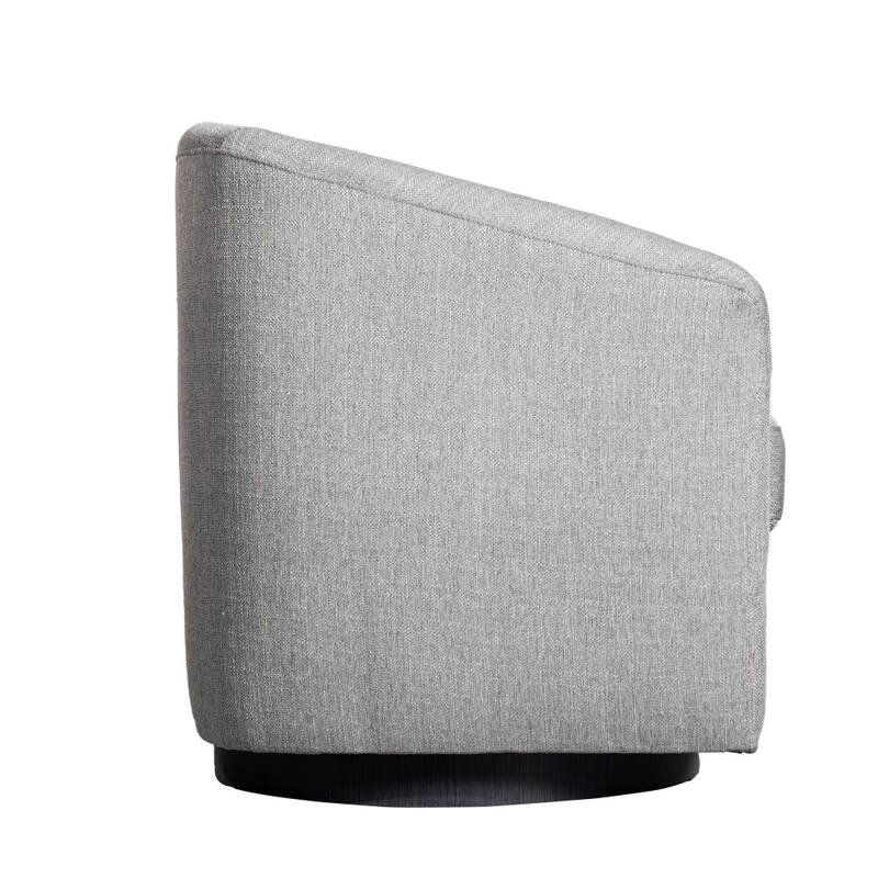 Traditional Club Style Accent Chair with 360° Swivel Metal Base