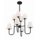 preview thumbnail 3 of 6, Keenan 8 Light Black Forged Chandelier - 28"W x 22.5"H