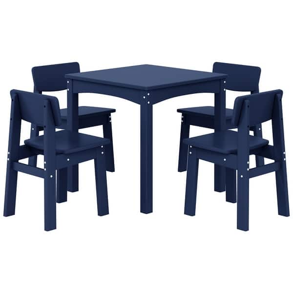 slide 2 of 70, Garden Party Kids Outdoor 5-Pieces Dining Set Navy Blue