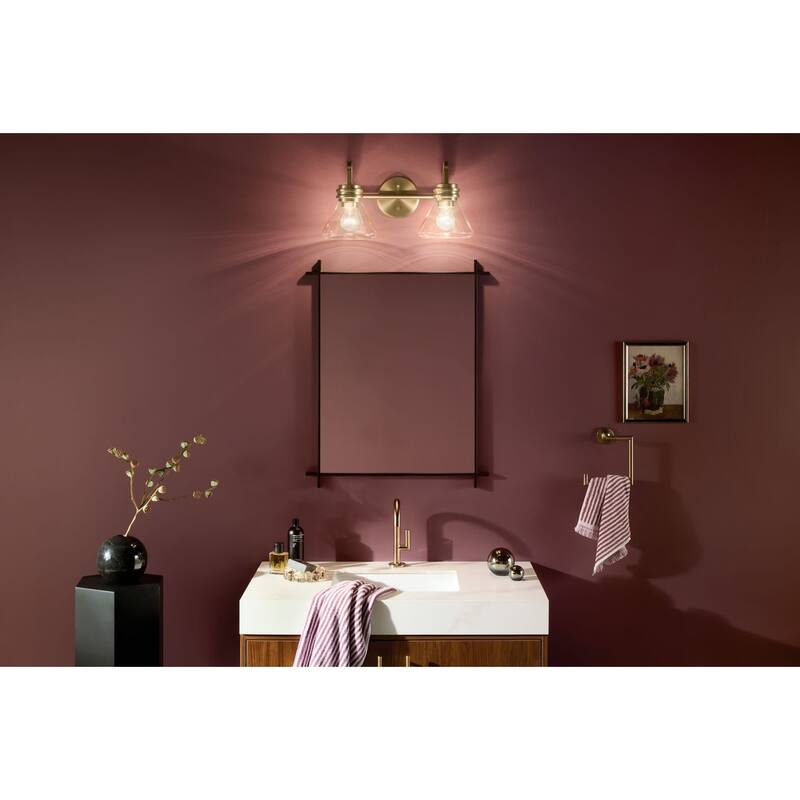 Kichler 55154CLR Farum 2 Light 19" Wide Vanity Light with Clear Glass