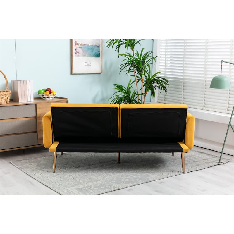 Velvet Upholstered Convertible Loveseats Sleeper Sofa