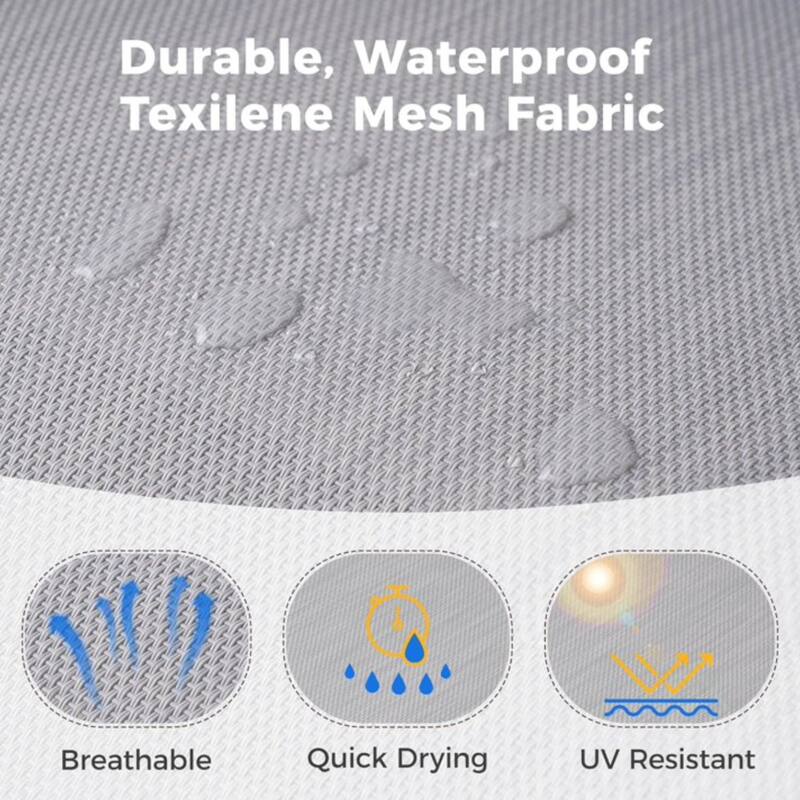 Set of 4 Aluminum Patio Dining Chairs, 22.44" Stackable Gray Chairs