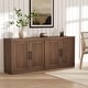 preview thumbnail 10 of 16, Garvee 70.8" Mid-Century Modern Sideboard Buffet Cabinet with 4 Wood Doors and Modular Storage Brownish Red