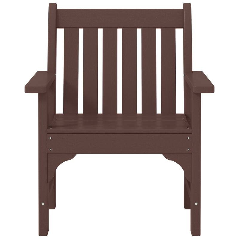 Polytrends Laguna Outdoor Patio 3-Piece Garden Arm Chair Conversation Set With Side Table
