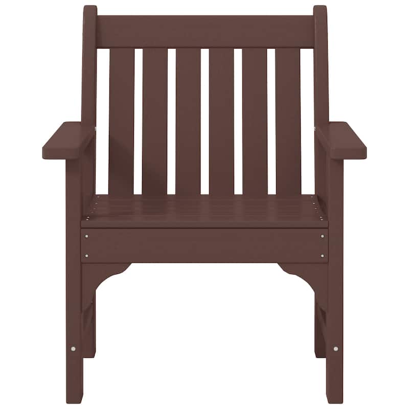 Polytrends Laguna Outdoor Patio Garden Arm Chair Set with Side Table