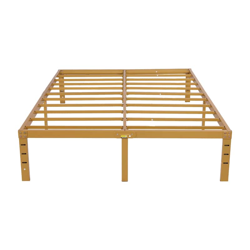 alazyhome 14 inch Metal Platform Bed Frame Steel Slat