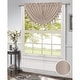 preview thumbnail 5 of 5, Morgan Rod Pocket Waterfall Valance With Fringe Tassels, 48x37 Inches - 48x37 Inches Beige